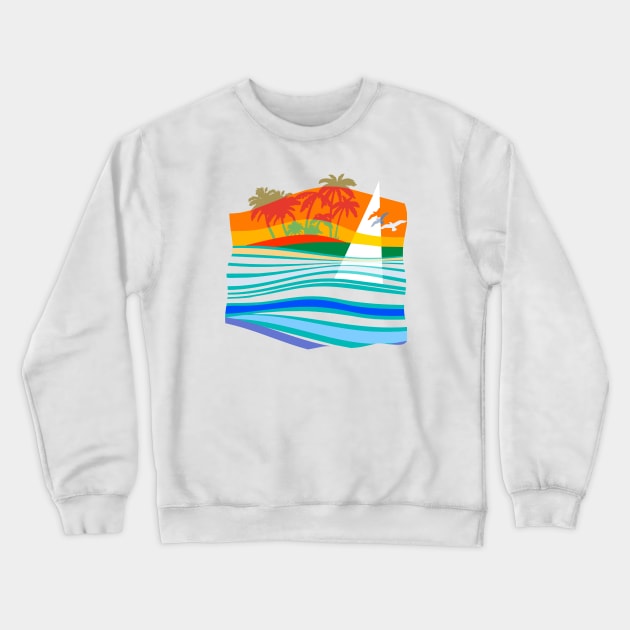 Wish You Were Here Crewneck Sweatshirt by Sailfaster Designs